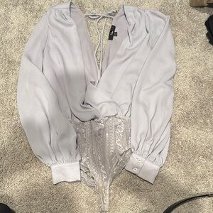 Elegant Lace Bodysuit Top